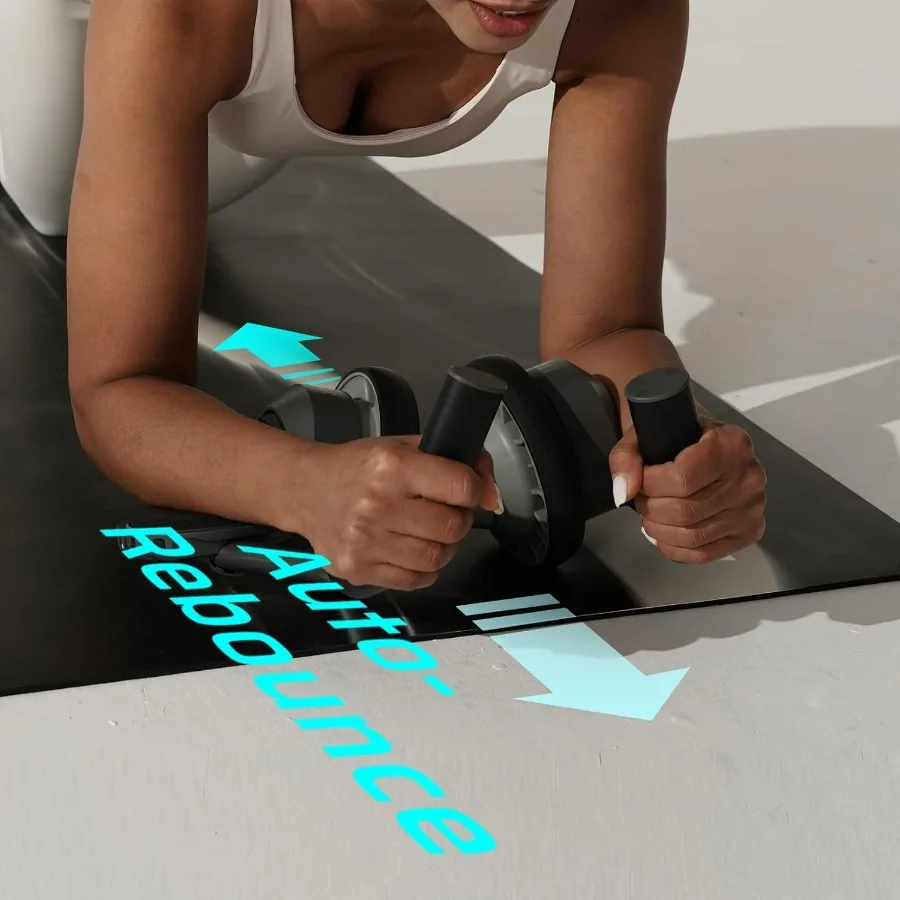 Fitness Ab Roller Wheel with Elbow Support Abdominal Trainer Roller Workout Equipment for Home and Gym Exercise Roller for Men a