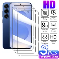 Premium HD Tempered Glass Screen Protector Set - Full Coverage - 3 Pcs Glass (For S23 FE)