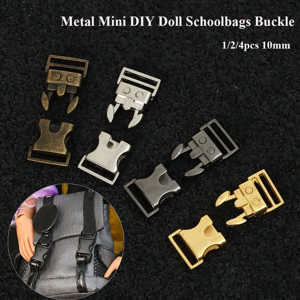 Metal 10mm Outdoor Camping Webbing Asseccories Handmade Backpack Button Doll Bags Buckles Dog Collar Strap Mini Buckle 10pc 25mm bags belt strap metal buckle carabiner snap hook lobster clasps dog collar clasp diy leathercraft bag accessory