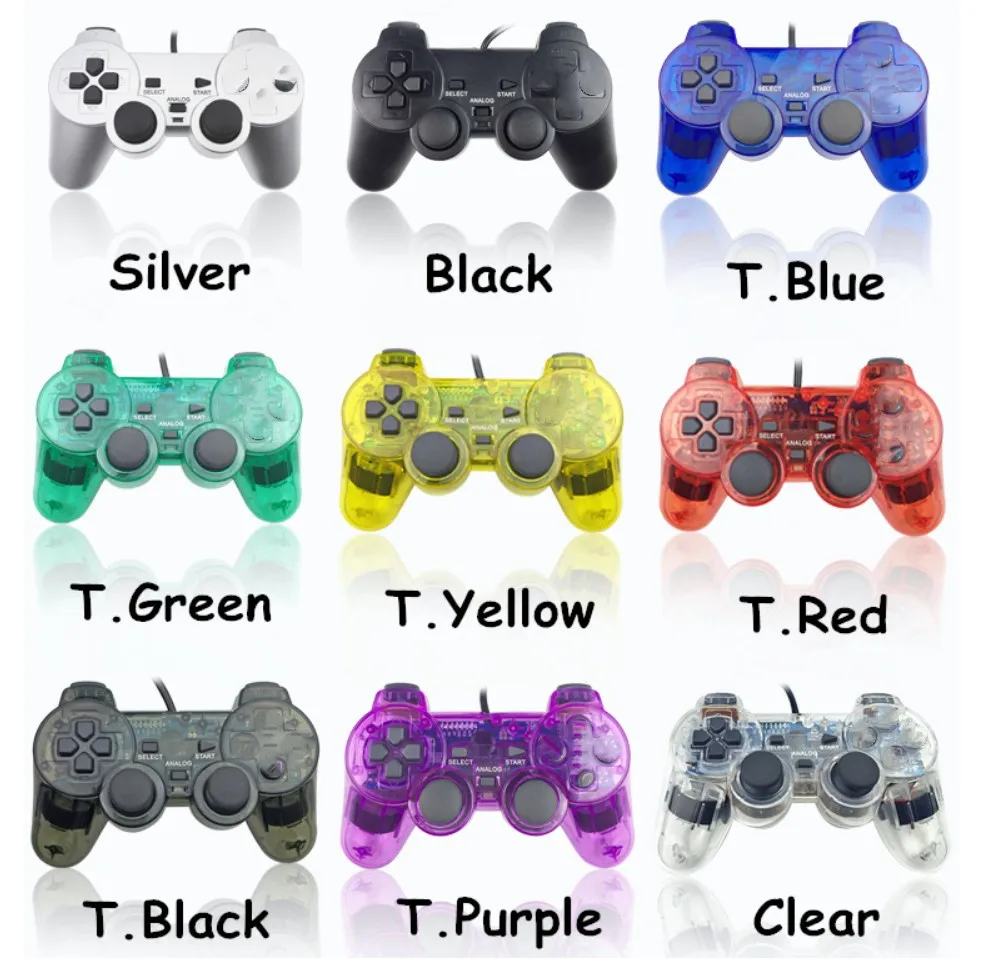 Wired Gamepad for Sony PS2 Controller for Mando PS1/PS2 Joystick for  plasystation Double Vibration Shock Joypad Wired Controle - AliExpress