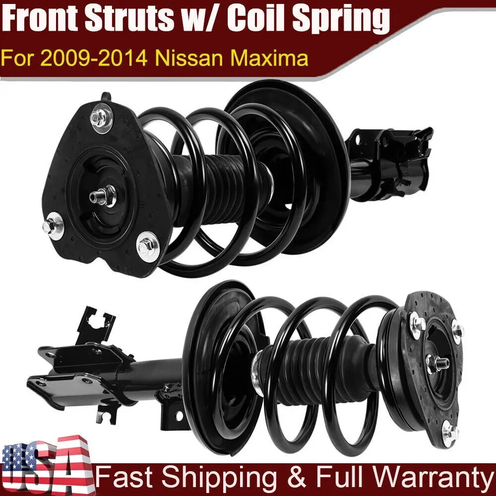 

Pair Front Struts w/Coil Spring Fit For 2009-2013 2014 Nissan Maxima 172604 1726