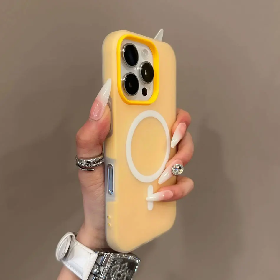 Luxury Candy Color For Magsafe Wireless Charge Case For iPhone Pro Max Plus Magnetic Bumper Cases Cover