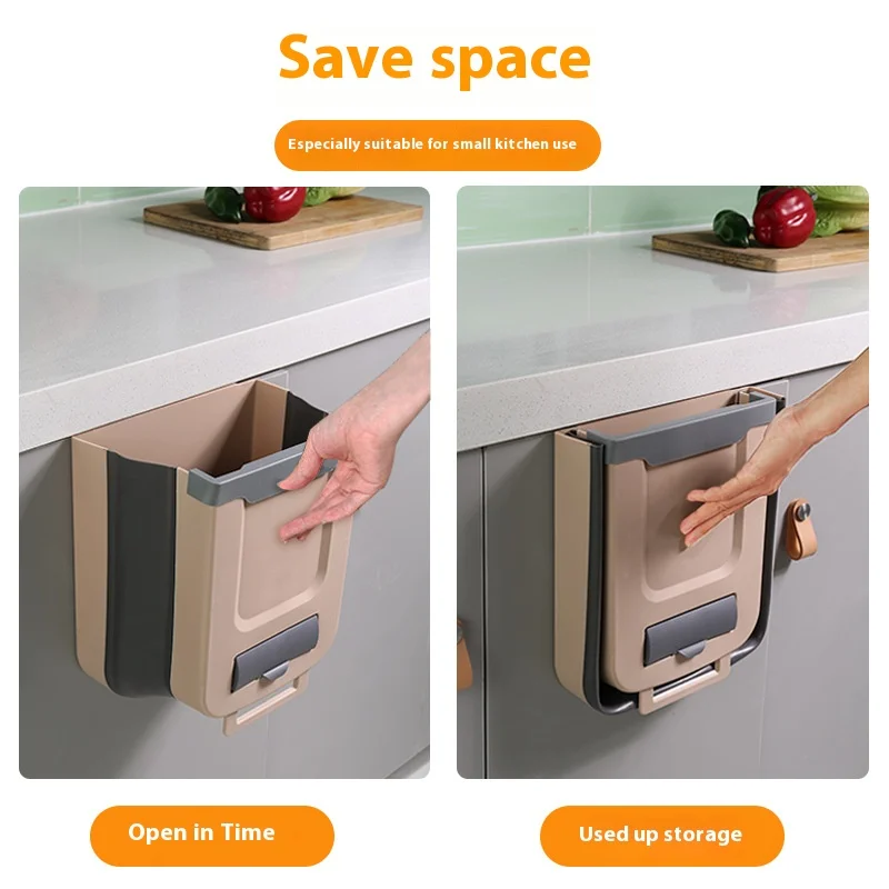 Camping Car Accessory Foldable Trash Can Large-Capacity Material Easy-to-clean For Motorhome Home Car Kitchen