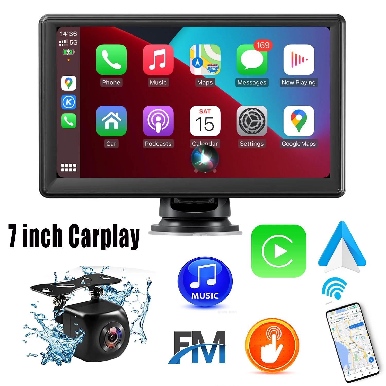 7inchwirelessCarplayAndroidautocarmultimediaplayernavigation