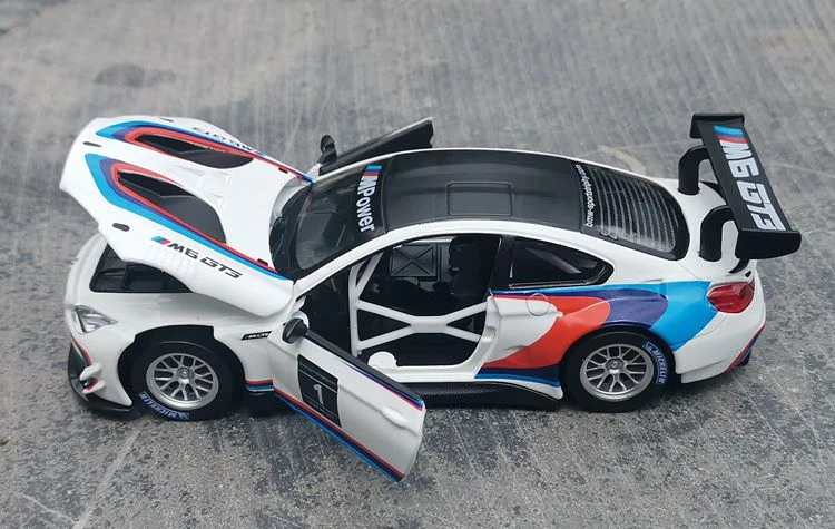 1:32 BMW M6 GT3 Rally Car Alloy Model Car Diecast Sound Light Car