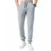 Men Elastic Running Training Pants Side Zipper Pockets Sport Trouser Jogging Sweatpants Basketball Gym Fitness Pants Man Sports 6