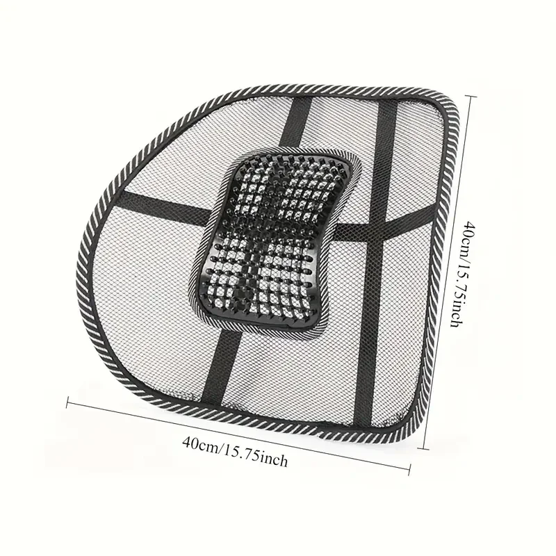Mesh Lumbar Support for Car Seat - Ergonomic Back Brace with Massage Beads,Chair Cushion for Home Office Comfor