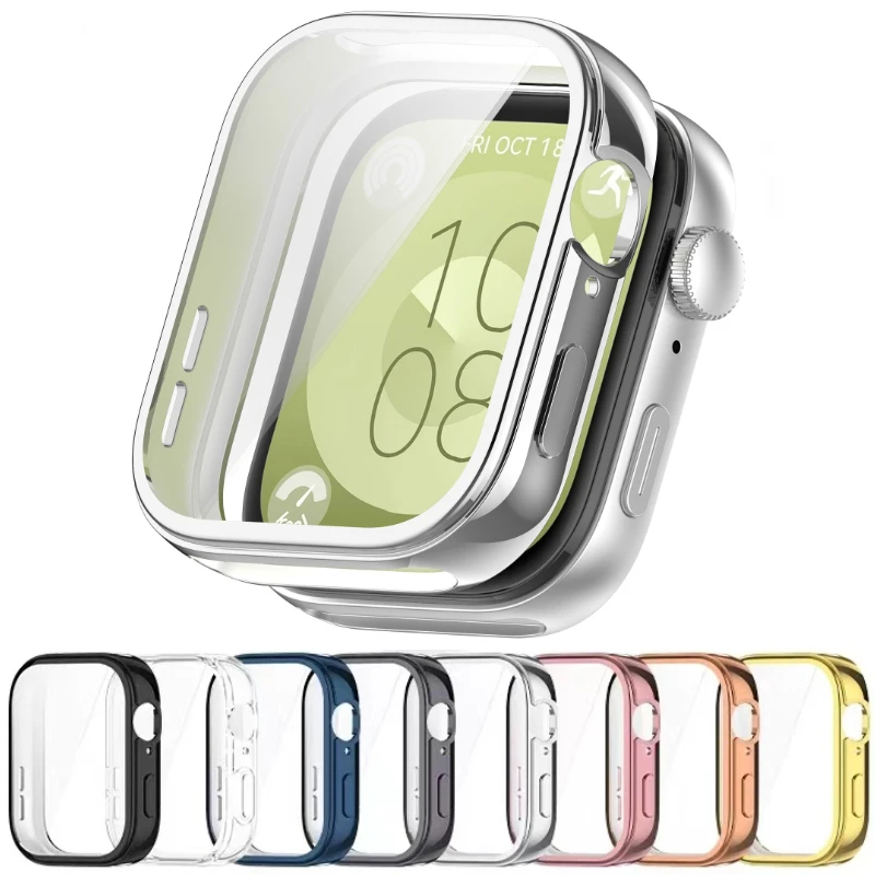 Soft TPU Case For Huawei Watch Fit 3 All-inclusive Protective Screen Cover For Huawei Watch Fit 3 Anti-fall Cover Accessories