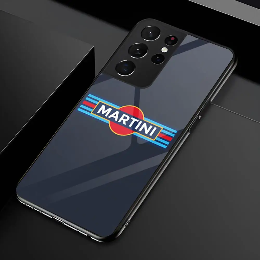 Racing M-Martini Logo Glass Phone Case