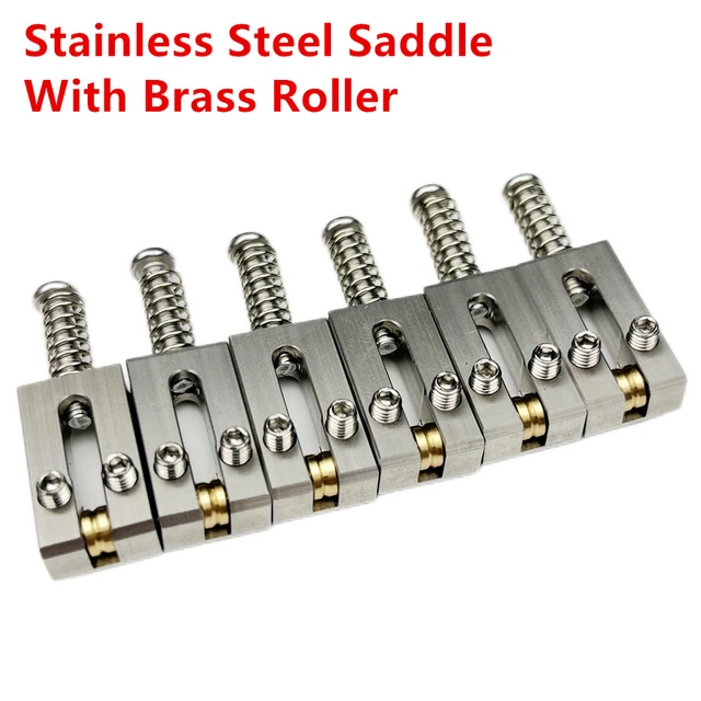 1 Set 10.5MM/10.8MM Brass / Stainless Steel Roller Saddle Tremolo Bridge  Saddles For ST TL Electric Guitar - AliExpress