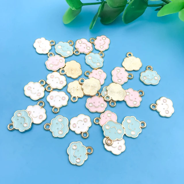 50pcs/Lot Random Mix Enamel Charms For Jewelry Making Supplies Handmade  Women Men Accessories Drop Oil Pendant Charm Components