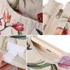 Exquisite Practical Wood Handle Woven Fabric Storage Bag for Knitting Needles Sewing Tools Yarn Organizer Knitting Organizer 3