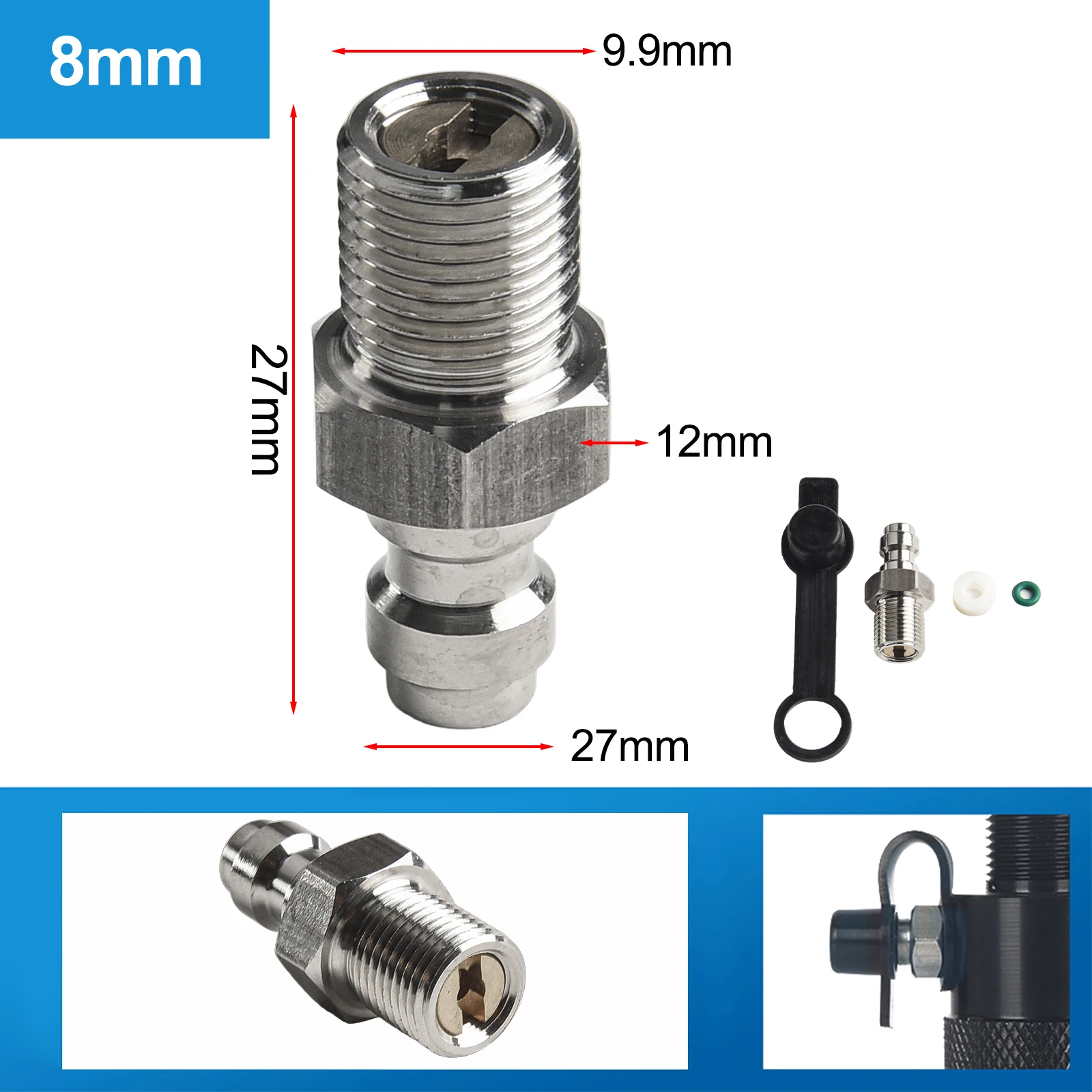 Adapter Quick Connector Specifications Air Hose Fitting Thread Option Reliable Performance Secure And Reliable Connections