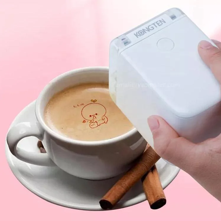 

Handheld printer with edible ink cartridge Color printing Portable mini food
