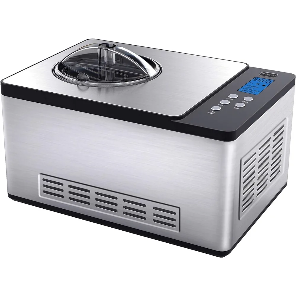 

Whynter ICM-220SSY Automatic 2 Quart Capacity Stainless Steel Bowl &Yogurt Function,Built-in Compressor,no pre-freezing,LCD