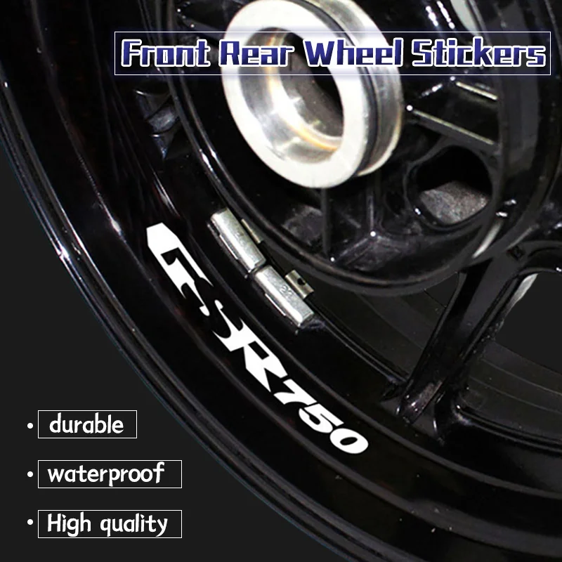 For GSR750 GSR 750 gsr750 Motorcycle Inner Ring Wheel Stickers Reflective Hub Tire Rim Stripe Tape Decorative Decals Waterproof dt240s flower drum 50c road ring brake 700c3k twill carbon cutter wheel full fiber