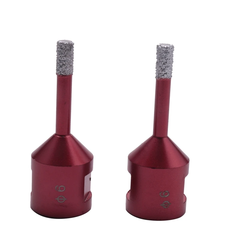 

Retail 2Pc Dia 6Mm M14 Vacuum Brazed Diamond Drilling Core Bits Dry Drilling Bit Hole Saw Drill Bits Granite Marble Tile