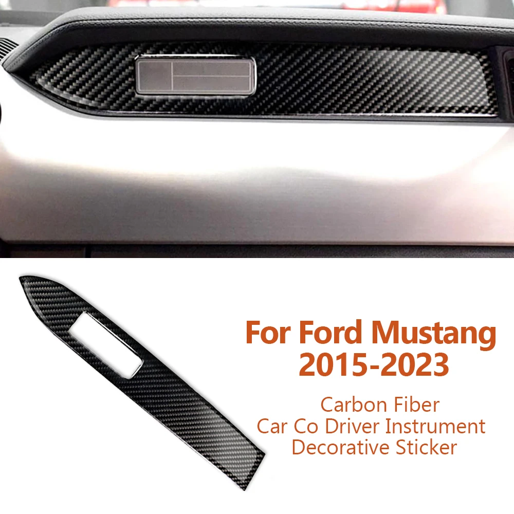 

For Ford Mustang 2015-2023 Car-Styling Carbon Fiber Car Co Driver Instrument Decorative Stickers Auto Interior Modify Accesorios