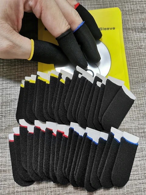 20Pcs New Finger Cover Game Controller For PUBG Sweat Proof Non-Scratch Sensitive Touch Screen Gaming Finger Thumb Sleeve Gloves 6