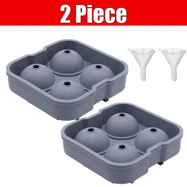 Premium Large Sphere Ice Cube Maker - Easy Fill & Release, Leak-Free Design