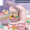 Children Play House Clay Toys Clay Colored Non-toxic Light  Plasticine Diy Ice Cream Machine Noodle Burger Fluffy Prop Girls Toy 4