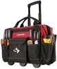 GP-43196N13 18" 600-Denier Red Water Resistant Contractor's Rolling Tool Tote Bag with Telescoping Handle 1