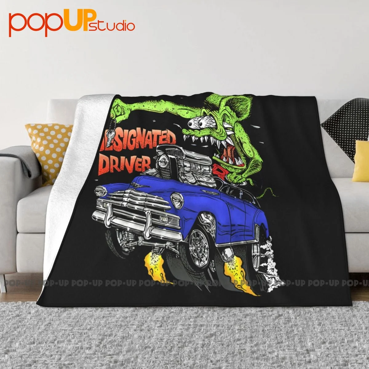 Rat Fink Designed Driver Ed Roth Kustom Kulture Coperta Copriletto Caldo Più Decotation Domestico Delicato Sulla Pelle In Velluto