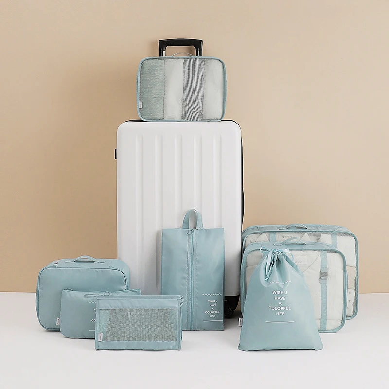

6/8CS Set Travel Organizer Storage Bags Suitcase Packing Set Storage Cases Portable Luggage Organizer Clothe Shoe Tidy Pouch