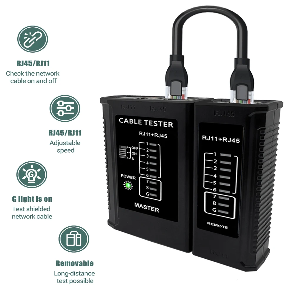 Cable lan tester Network Cable Tester RJ45 RJ11 RJ12 CAT5 UTP LAN Tester Networking Tool network Repair,network cable tester