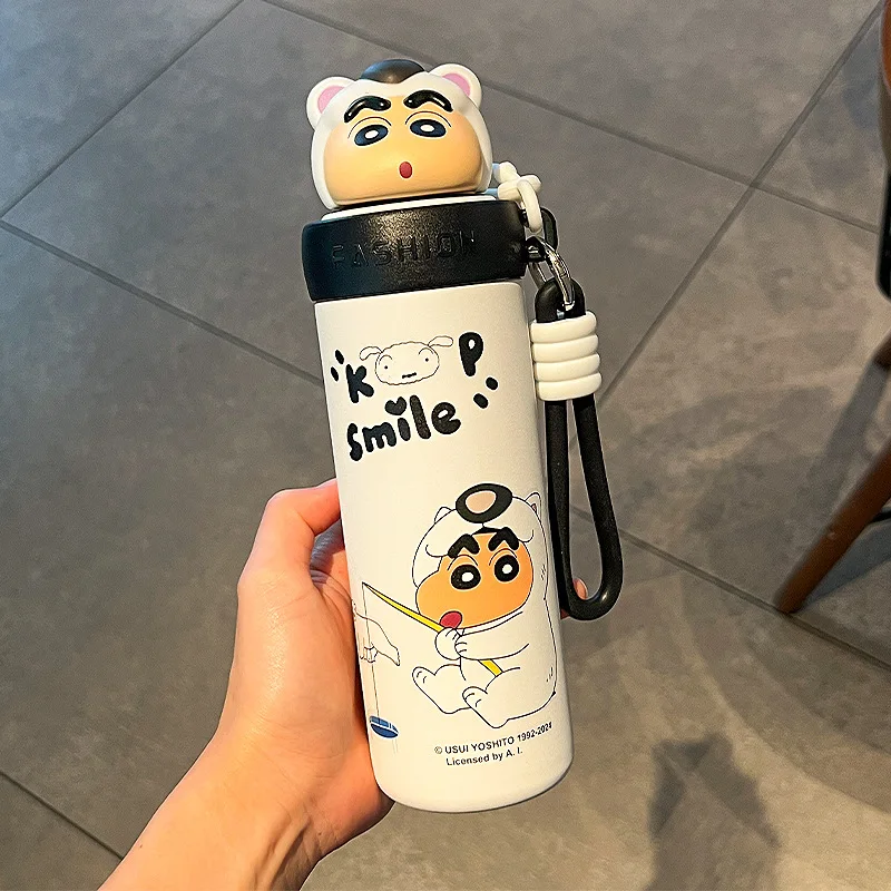 Crayon Shin-Chan Water Cup Cartoon Mug Girls Practical Water Cup Large Capacity Students Cute Portable Water Cup Children'S Gift