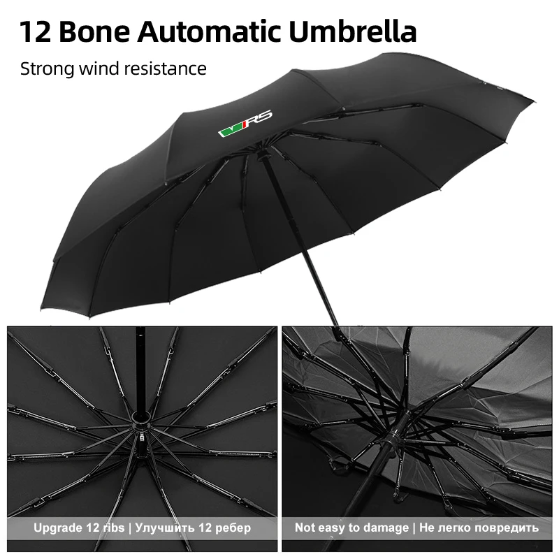 Car Automatic Folding Windproof Sunshade Umbrella Accessories For Skoda Octavia 2 3 Rapid Kodiaq Karoq Fabia Kamiq Superb MK3