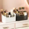 WORTHBUY Makeup Organizer Box Mirror Cabinet Plastic Cosmetics Storage Box Multifunctional Large Capacity Skincare Storage Case 4
