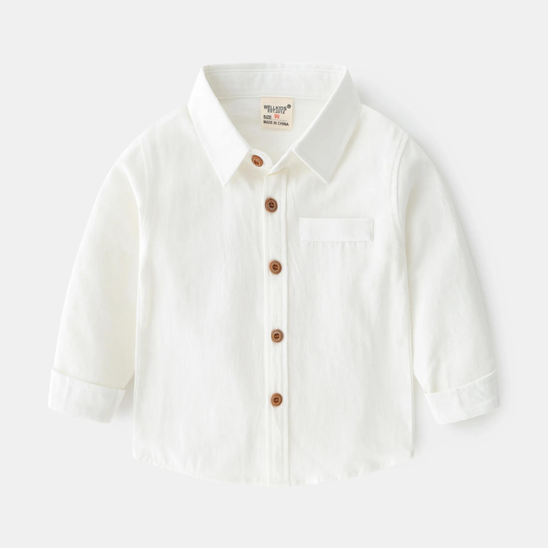 Tanio Białe chłopięce koszule oficjalne garnitury dla smokingi ślubne przycisk sklep