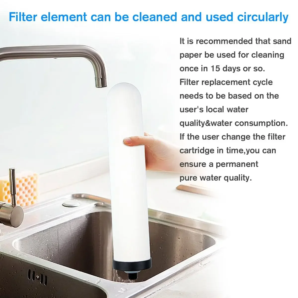 Household Filter System Purifying Machine Kitchen Countertop Drinking Water Purifier Ceramic Activated Carbon