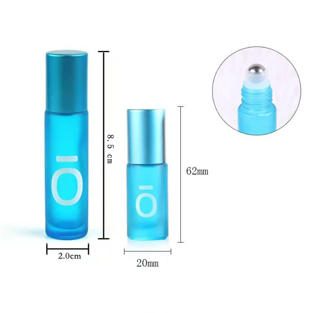 5ml/10ml Frosted DIY Travel Empty Refillable Bottle Essential Oil Roller Bottles Roller Ball Vial  Bottle Roll-on Bottle