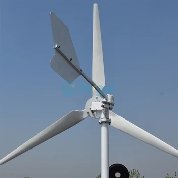 80KW 48V-380V Horizontal Home Wind Turbine Free Energy 3 Blades Wind Generator Power Windmill With MPPT Hybrid Controller