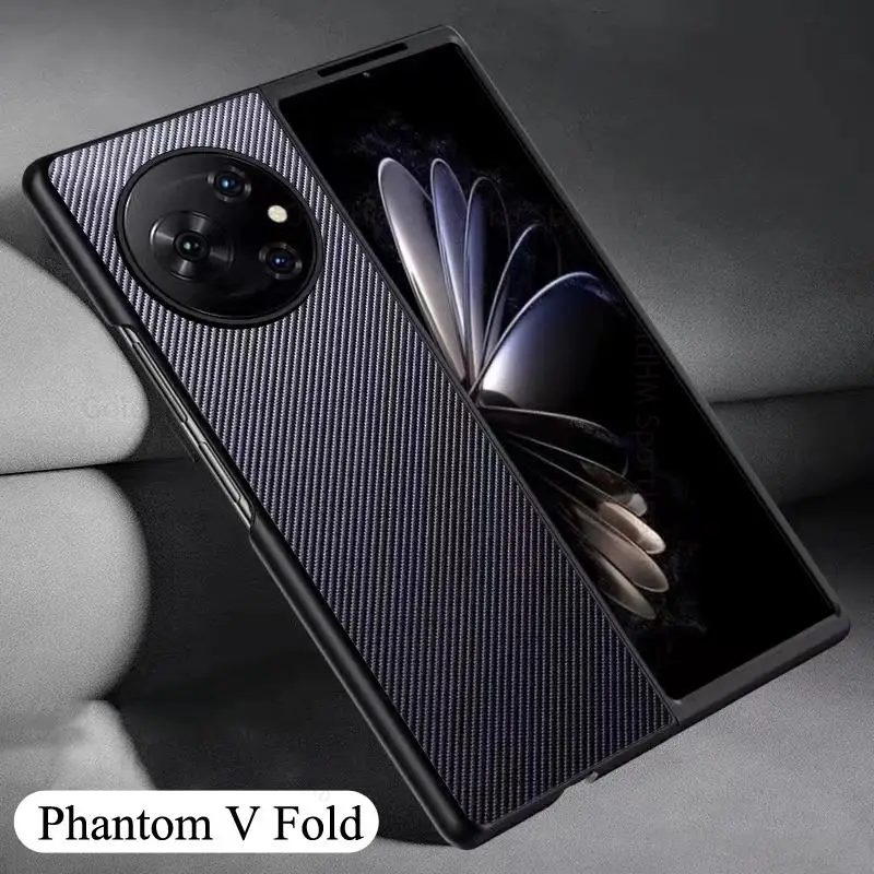 Per Tecno Phantom V Fold 5G Capa Custodia Antiurto In Fibra Di Carbonio Funda Per Phantom V Fold Hard Pc Protection Flip Cover Coque