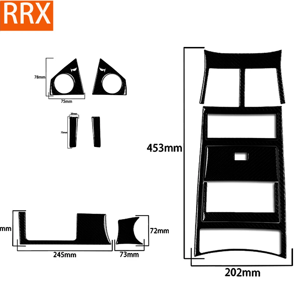 

For Mercedes-Benz W164 2005-2011 Steering Wheel Rear Control Panel Set Piano Black Sticker Car Interior Refit Accessories