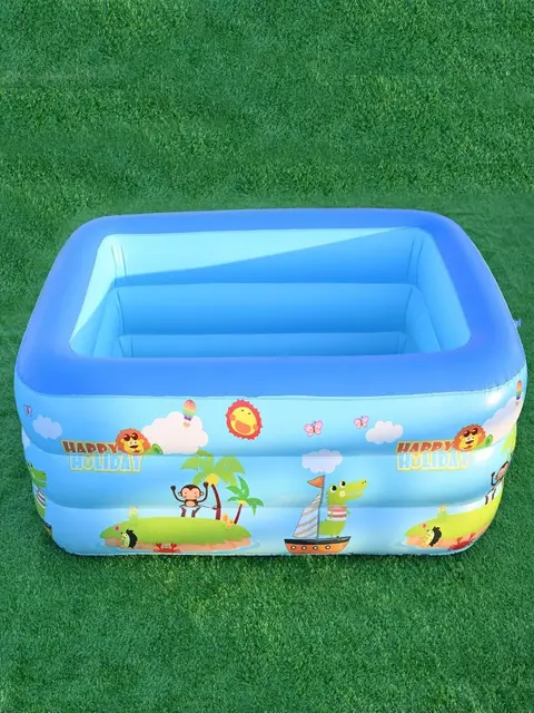 Three-layer printed inflatable swimming pool for children with bubble bottom 4