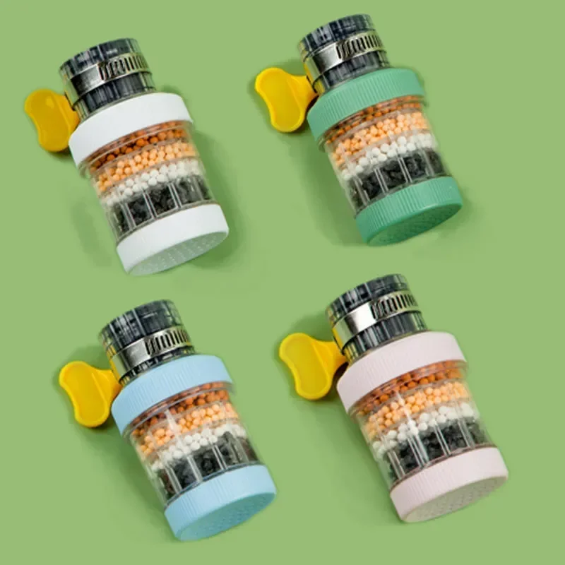 Removable 6-layer Faucet Filter Extenders Universal Splash-proof Water-saving Device Kitchen Tap Water Filter Nozzle Washable 5