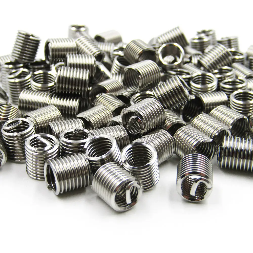 50PCS Helicoil Wire Thread Repair Inserts Kit Set M6 Stainless Steel 304 Threaded Bushings Thread Recovery Fasteners