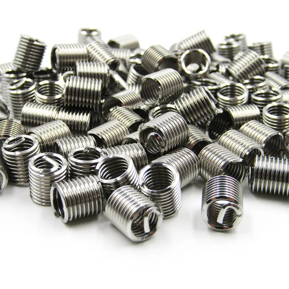 50PCS helicoil vezeték Befűz javító inserts készlet állítsa M6 Rozsdamentes Acél 304 threaded bushings Befűz Felgyógyulás kötőelemek