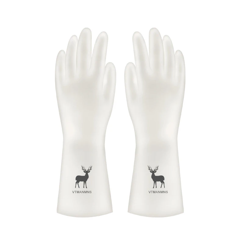 Simple Style Household Dishwashing Gloves Women Washing Clothes Waterproof Rubber Gloves Thin Household Brush Bowl Latex