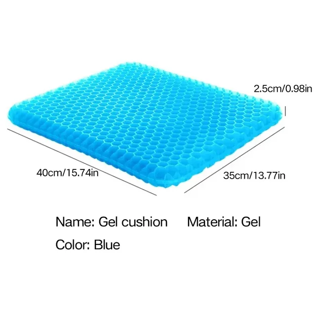 Coussin de siège de refroidissement en Gel pour voiture, nid d'abeille 3D, frais et respirant, en soie glacée, pour maison, bureau, chaise, accessoires de voiture 2
