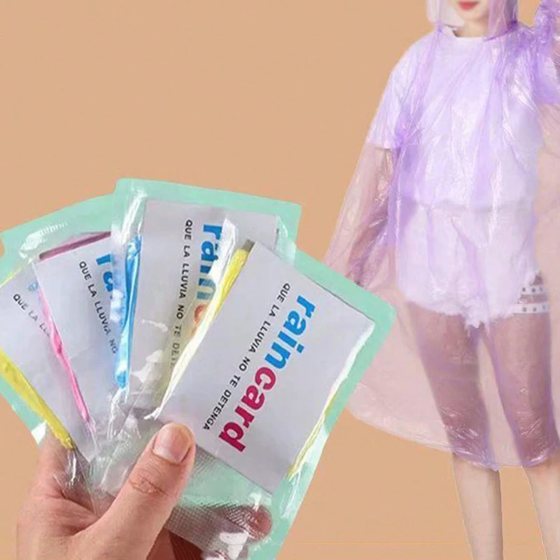 Pack of Disposable Rain Ponchos for Women - Mini Portable Waterproof Jackets for Travel and School Supplies