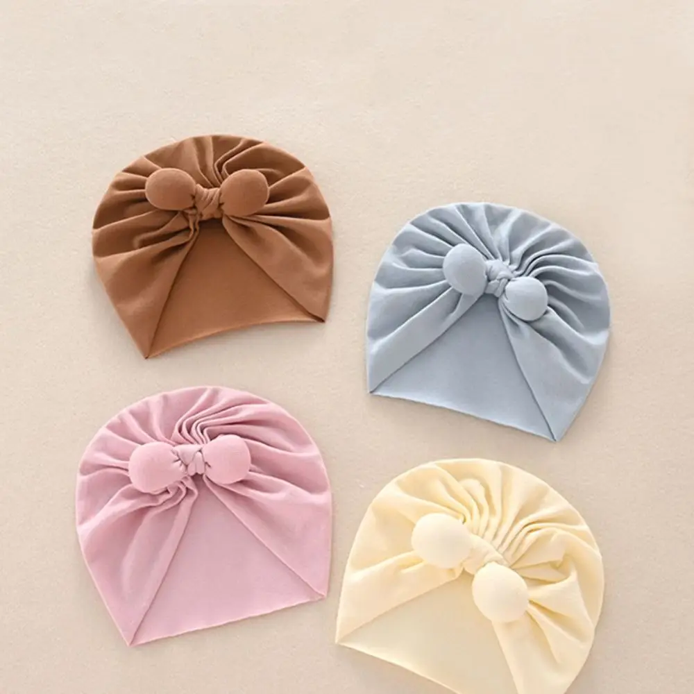 Headwear Cotton Boneless Muslin Hat Cartoon 0-5 Months Baby Fetal Cap Elastic Soft Newborn Turban Hat Autumn