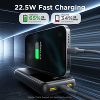 PISEN 20000mAh PD 20W Power Bank à charge rapide SCP 22.5W, batterie externe portable à charge rapide pour Huawei iPhone Xiaomi 3