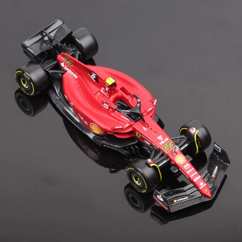 1:43 Scale MIni BBurago 2022 F1-75 Racer #55 Carlos Sainz #16 Charles LeClerc Diecasts & Toy Vehicles Model Formula Racing Car bburago f1 red bull racing rb18 2022 1 11 1 43 scale alloy luxury vehicle diecast cars model toy collection christmas gift