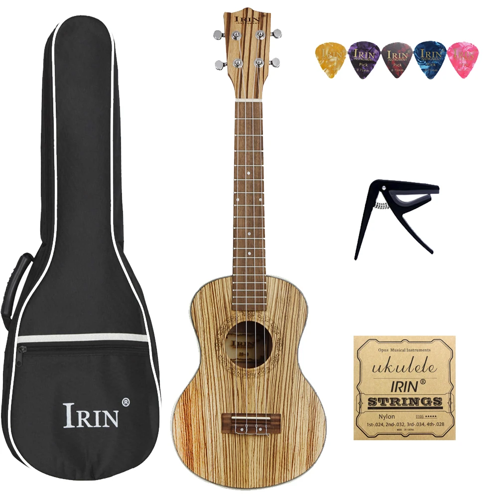 

21-Inch Zebra Wood Ukulele 4 Strings Hawaiian Guitar Soprano Ukulele Beginner Kids Musical Gifts Instrument Mini Guitarra