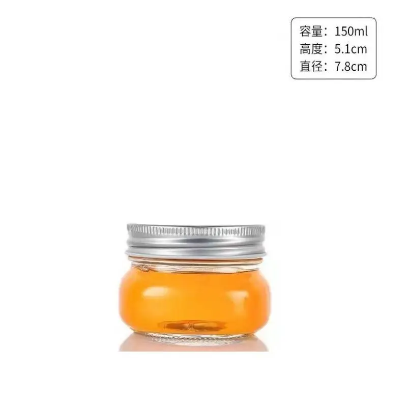 Clear Glass Mason Jar with Screw Metal Lid Family Size 100ML To 1000ML MOQ1000 Wholesale Price and Custom Logo Inbox Us 5